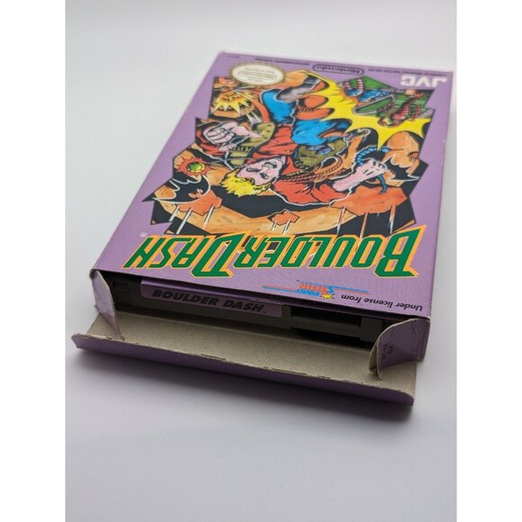 Boulder Dash (Nintendo NES, 1990) CIB w/ Cart, Box, Sleeve & Manual Tested Works - Picture 7 of 12